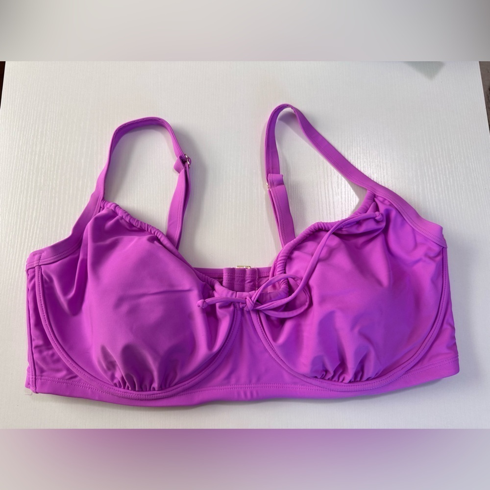 Womens Shirred Underwire Bikini Top Wild Fable in purple size 20 #1853